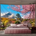 thumbnail image 3 of Tapiz para colgar en la pared, castillo japonés, flor de cerezo, 150 x 130 cm, 3 of 3