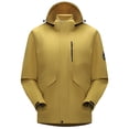 thumbnail image 1 of ManxiVoo Veste Imperméable à Capuche pour Femmes Multi-Poches Manteau d'Activité Extérieure Coupe-Vent Équipement de Randonnée pour Aventurières Taille TG Jaune, 1 of 6