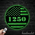 thumbnail image 4 of Handmadetneonsign American Flag Address House Number, Flag Home Address Metal, American House Address 63480, 4 of 5