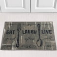 Newlake 2 Piece Kitchen Rug Set NonSlip Backing Mat Motto Design