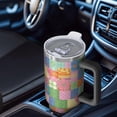 thumbnail image 6 of 40oz Pioneer Flower Floral Print Pattern Insulated Tumbler with Handle, BPA-Free Leak Proof Lid and Straws, Double Wall Vacuum, Hot 12h/Cold 34h, 6 of 6