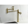 thumbnail image 4 of Kingston Brass KS3707RX Belknap Deck Mount Pot Filler Faucet, Brushed Brass, 4 of 7