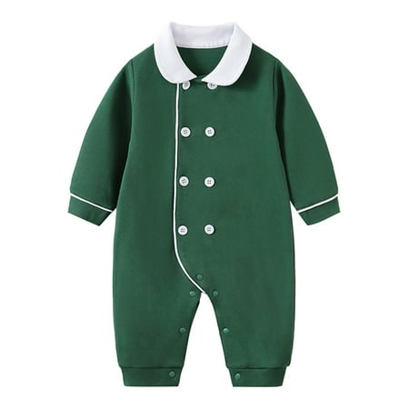 

kpoplk Baby Girls Boys Christmas Outfit Baby Boy Girl Happy Christmas Outfit Crewneck Sweatshirt Romper Turkey Bodysuit Fall Winter Clothes(Green)