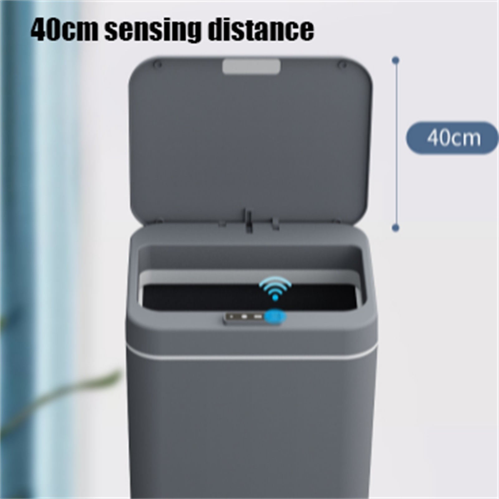 Fdelink 4.22 Gallon Kitchen Trash Can, Gray