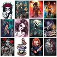 thumbnail image 2 of Pintura de diamante 5D, cabeza de calabaza, calavera de belleza, pintura de decoración de sala de estar transfronteriza con diamantes completos (sin marco) X0053, 2 of 5