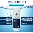 thumbnail image 4 of Mist XWF Refrigerator Water Filter Replacement Cartridge (Not XWFE) for GE, Compatible with GE XWF Models: GWE19JSLSS, WR17X30702, GBE21, GDE21, GDE25, GFE24, 2-pack, 4 of 7