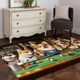 thumbnail image 3 of Dog Playing Billiards 3x5 Area Rugs for Living Room, Funny Animal Dog Non Slip Floor Mat Washable Low-Profile Indoor Carpet for Bedroom, Dining Room, Bathroom, 3 of 9