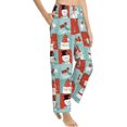 thumbnail image 3 of PISONIC Lovely Christmas Printed Women's Pajama Pants, Comfy Pajama Bottoms With Pockets&Drawstring, 3 of 7