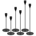 thumbnail image 1 of 6 Piezas Candelabros para La Cena Boda Romántica Las Velas Negros, 1 of 7