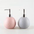 thumbnail image 4 of Dispensador de jabón de cerámica for baño, con relieve redondeado for fregadero de cocina, 370 ml/12,5 oz de líquido rellenable., 4 of 4