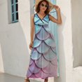 thumbnail image 2 of Mermaid Fish Scales Sleeveless Dress Woman Fashion Long Dresses Women's Summer Suit Dress 2025, 2 of 7