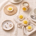 thumbnail image 5 of AYktou 10Pcs Sunflower Straw Appliques, 3.1 Inch Craft Embellishment Woven Sunflower, Artificial Flowers Floral Ornaments DIY Accessories for Wall Decor Shoes Hats Bags Gift Box Wreath Wrapping, 5 of 6