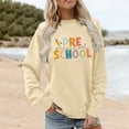 thumbnail image 2 of Holzkary First Day of School Teacher Shirts for Women Sweatshirt for Women Teacher's Outfit Graphic Sweatshirt Oversized Long Sleeve Hoodies 2025 Pullover Tops with Pockets Sky Blue L, 2 of 4