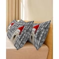 thumbnail image 5 of Cute Bear Wearing Christmas Hat Throw Pillow Cover,Xmas Tree Rustic Buffalo Plaid Rectangle Decorative Pillow Case Protector Soft Cushion Cover Lumbar Pillowcase for Couch Sofa Decor 20x54 Inch, 5 of 8