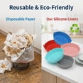 thumbnail image 4 of Silicone Air Fryer Liners Round 5 Pack 7.5Inch Airfryer Liners 8-10 QT Dual Air Fryer Liners Reusable Pot Oven Liner Baking Tray, Air Fryer Basket Silicone Mat Bowl Air Fryer Accessories Kitchen, 4 of 8