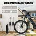 thumbnail image 3 of VARUN 24-inch Electric Mountain Bike, City Bike, 350W Motor with 36V 7.8AH Removable Battery, Single Speed E-Bike, Front Suspension and Dual Disc Mechanical Brakes, Black, 3 of 6