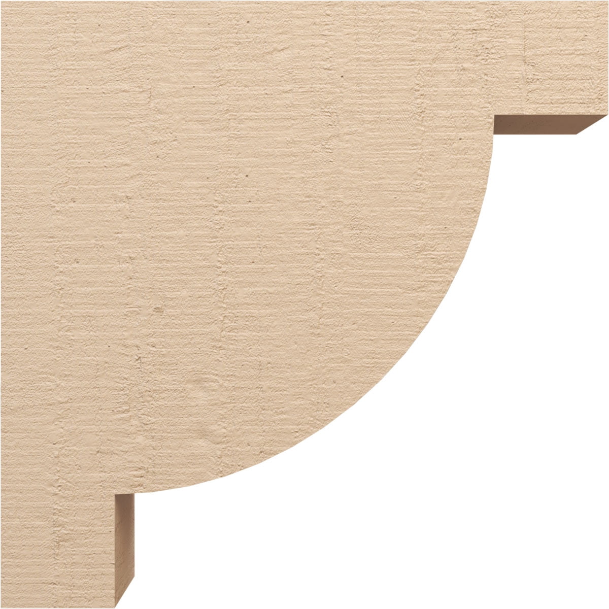 8"W x 32"D x 32"H Thin Alpine Rough Cedar Woodgrain TimberThane Corbel, Primed Tan