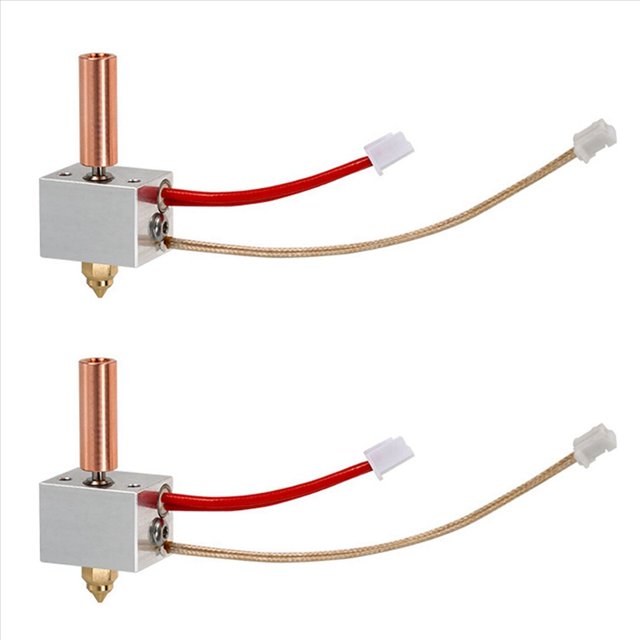 2X Kit Hotend para Neptune 4 para Impresora 3D, Tubo de Cobre, Bloque Calentador de Metal, Boquilla de LatóN, Termistor de Varilla Calefactora