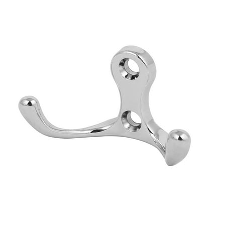 Double Robe Hook Towel Ring Uxcell Household Clothes Robe Towel Coat Bag Key Zinc Alloy Wall Mounted Double Hook Hanger ()