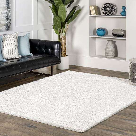 nuLOOM Marleen Contemporary Shag Area Rug, 4' x 6', Off White
