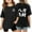 Black, variant on Girl Shirts Clothes for Teen Girls Children Graphic T Shirt Casual Loose Fit Short Sleeve Tee With Print Comfortable Blend Top For Kids Toddler And Youth