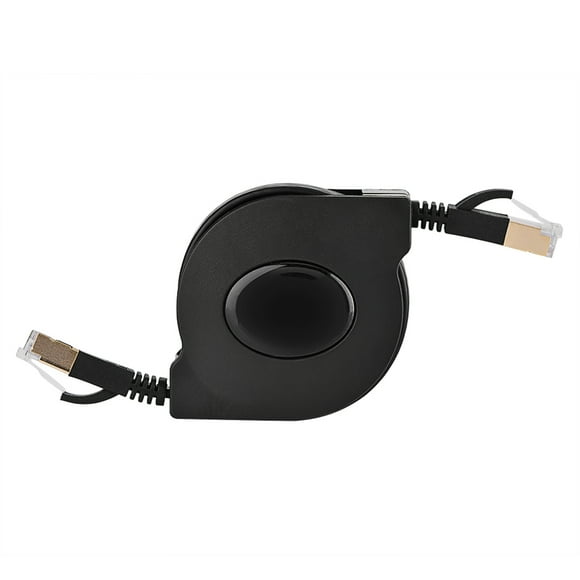 Retrálil Cat7 RJ45, Cable de Red Lan Windado Reproductor Caseta 600MHz Parche Cable Ethernet Plano