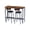 Brown, variant on 2 Bar Stools & Table, PU Soft Seat with Backrest, 43.31"x15.75"x35.43"