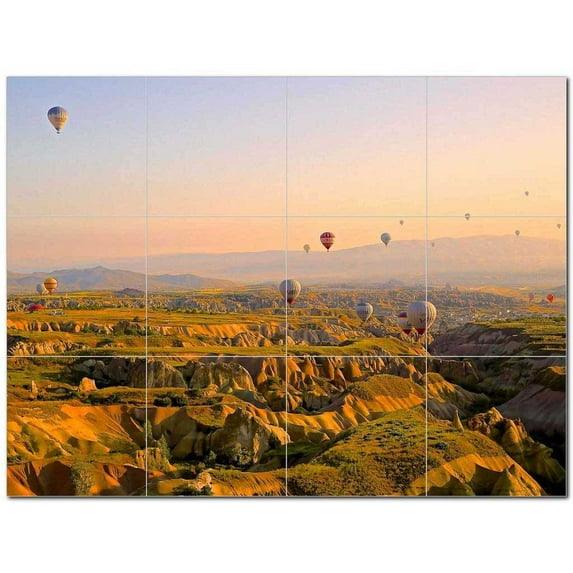 Hot Air Balloon Ceramic Tile Mural Kitchen Backsplash Bathroom Shower 400684-S43