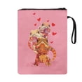 thumbnail image 2 of HELLHERO Book Covers Book Organzoer Holder Polyester Handle Carrying Book Case with Book Protection Book Organzier Holder, Stacked Lizards Hearts, 2 of 8