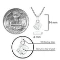 thumbnail image 4 of Gleaming Clear Crystal Prism Cube on Sterling Silver Pendant Necklace for Men and Women Anniversary Jewelry Gift, 4 of 5