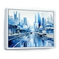 thumbnail image 2 of Designart "modern Future City Road" Cityscapes Floater Framed Canvas Art Print, 2 of 7