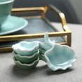 thumbnail image 4 of Celadon Lotus Leaf /Ceramic Chopstick Holder, Chopsticks Rest, Sushi Plate, Snack Dip Tray, Chopstick Stand For Home, Soy Sauce Dish-Green 2-Lotus leaf, 4 of 6