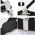 thumbnail image 4 of Bretelles pour Hommes de 1 Pouces, 3 Clips Solides Élastiques Réglables Y-Back Bretelles pour Hommes, 4 of 6