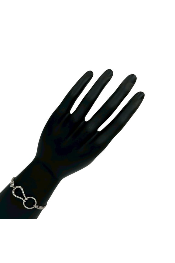 Pre-Owned HERMES Margiela-era Arabesque Sterling Silver 925 Chain Bracelet/Bangle,... (Good)