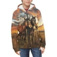 thumbnail image 3 of chaqlin Girls Horses Hoodies Size 11-13 Zip Up Hoodie Sweatshirt Boys Long Sleeve Hooded Jacket Kids Full Zip Sweater Top with Pockets Fall Winter Clothes, 3 of 7