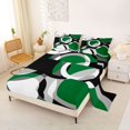 thumbnail image 2 of Castle Fairy Tribal Layered Ring King Sheets 4pcs,Bohemian Circle Segment Bedding,Emerald Gray Black White,1 Flat Sheet, 1 Fitted Sheet and 2 Pillowcases, 2 of 7