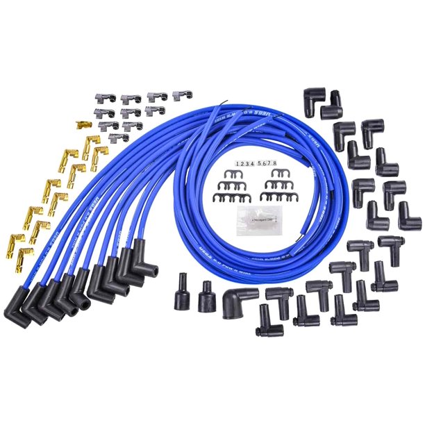 JEGS 412001 8.0mm Blue Pow r Wires Small & Big Block Chevy Over Valve