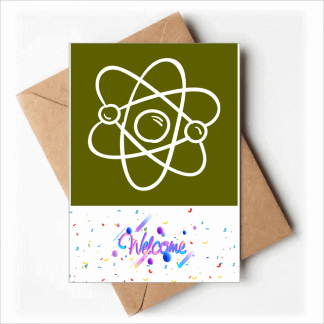 School Atoms Around Electronic Physics Welcome Back Greeting Cards Envelopes Blank