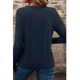 thumbnail image 3 of a.Jesdani T-Shirt Élégant à Col en V à Manches Longues en Bleu Sale Riche - Style Décontracté Incontournable!, 3 of 7