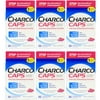 6 Pack Charco Caps Anti Gas Detoxifying Formula, 36 Capsules Each