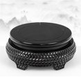 thumbnail image 5 of Pedestal de escultura en relieve negro, base decorativa for maceta, florero, plantas de interior, 5 of 5