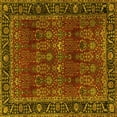thumbnail image 1 of Ahgly Company Indoor Square Persian Yellow Traditional Area Rugs, 6' Square, 1 of 4