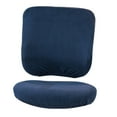 thumbnail image 1 of Housse Extensible Douce Amovible pour Chaise de Bureau d'Ordinateur Bleu Foncé, 1 of 9