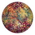 thumbnail image 3 of Unique Loom Jardin Collection Area Rug - Ivy (5' Round Multi/Cream), 3 of 7