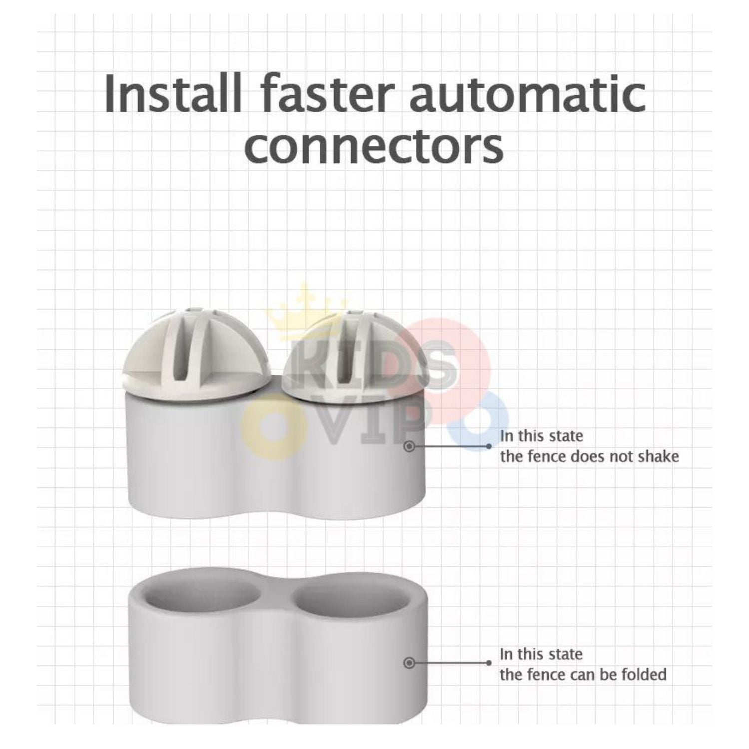 KidsVIP 20 Panels Parc de jeu pliable intérieur/extérieur, clôture, sécurité avec activité pour les enfants en bas âge
