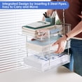 thumbnail image 3 of Clear Stackable Paper Trays PET Letter Tray Desk Organizer Desktop Organizers and Storage for Books Magazines Folders A Size File Paper Office Supplies, 3 of 7