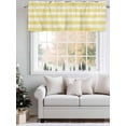 thumbnail image 5 of Valances for Windows Yellow Linen Stripes Rod Pocket Cafe Window Treatments Valance Curtains for Kitchen Bathroom Laundry Basement Windows 42"x12", 5 of 9