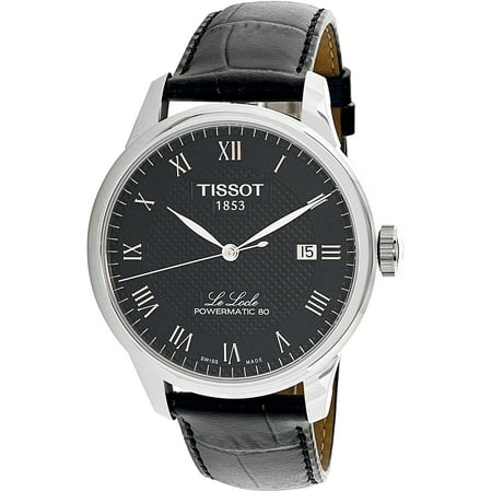 Date Swiss Automatic Watch - Men's Le Locle T006.407.16.053.00 Silver Leather Swiss Automatic Dress Watch