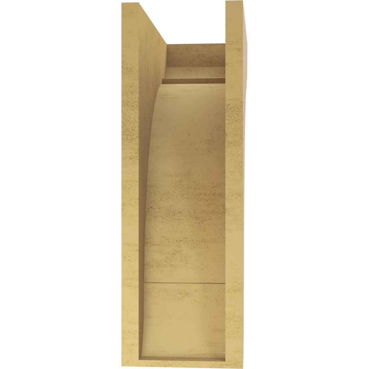 7"W x 14"D x 21"H Classic Olympic Rough Cedar Woodgrain TimberThane Corbel, Primed Tan
