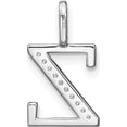 thumbnail image 4 of 14K White Gold Diamond Lower Case Letter Z Initial Pendant (Width 8.41) (Length 15.49) - Jbsp, 4 of 5